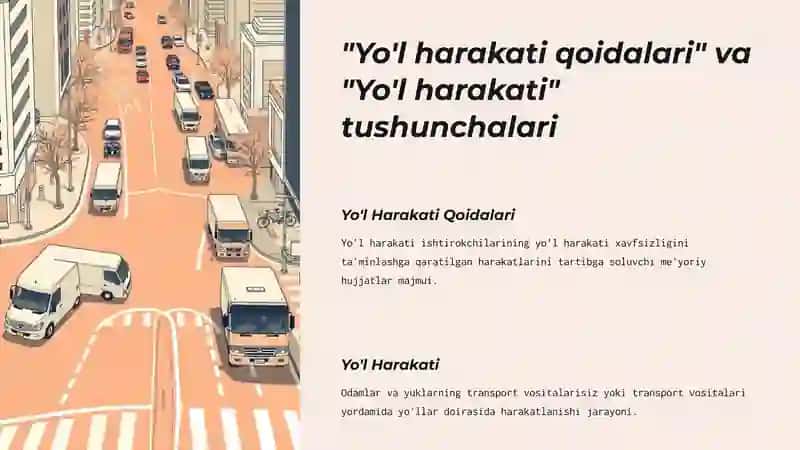 Yo'l Harakati Qoidalarida Qo'llaniladigan Asosiy Tushuncha va Atamalar 3