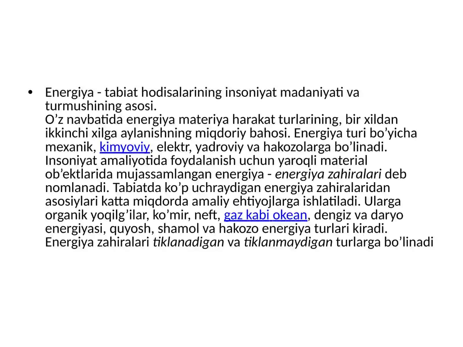 Energetika zaxiralaridan foydalanish jarayonlari 3