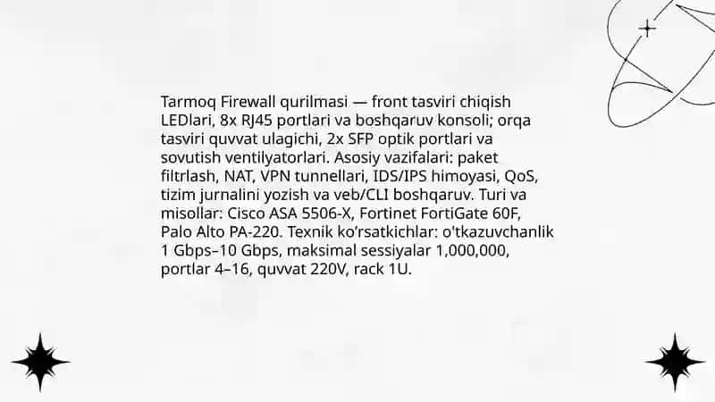 Tarmoq Firewall qurilmasi 3