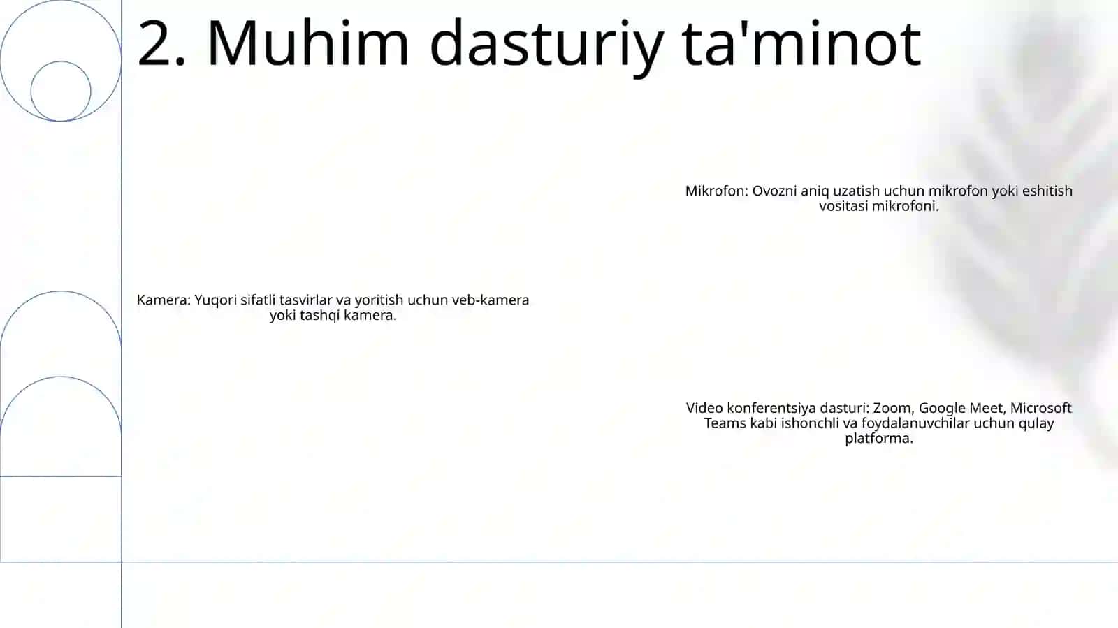 Videokonferensiya Aloqani Tashkil Qilish Uchun Zarur Jihozlar 3