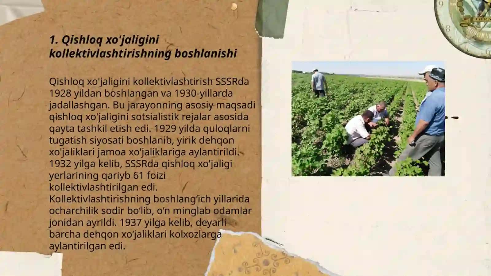 O'zbekiston qishloq xo'jaligini yoppasiga kollektivlashtirish siyosati tarixshunosligi 3