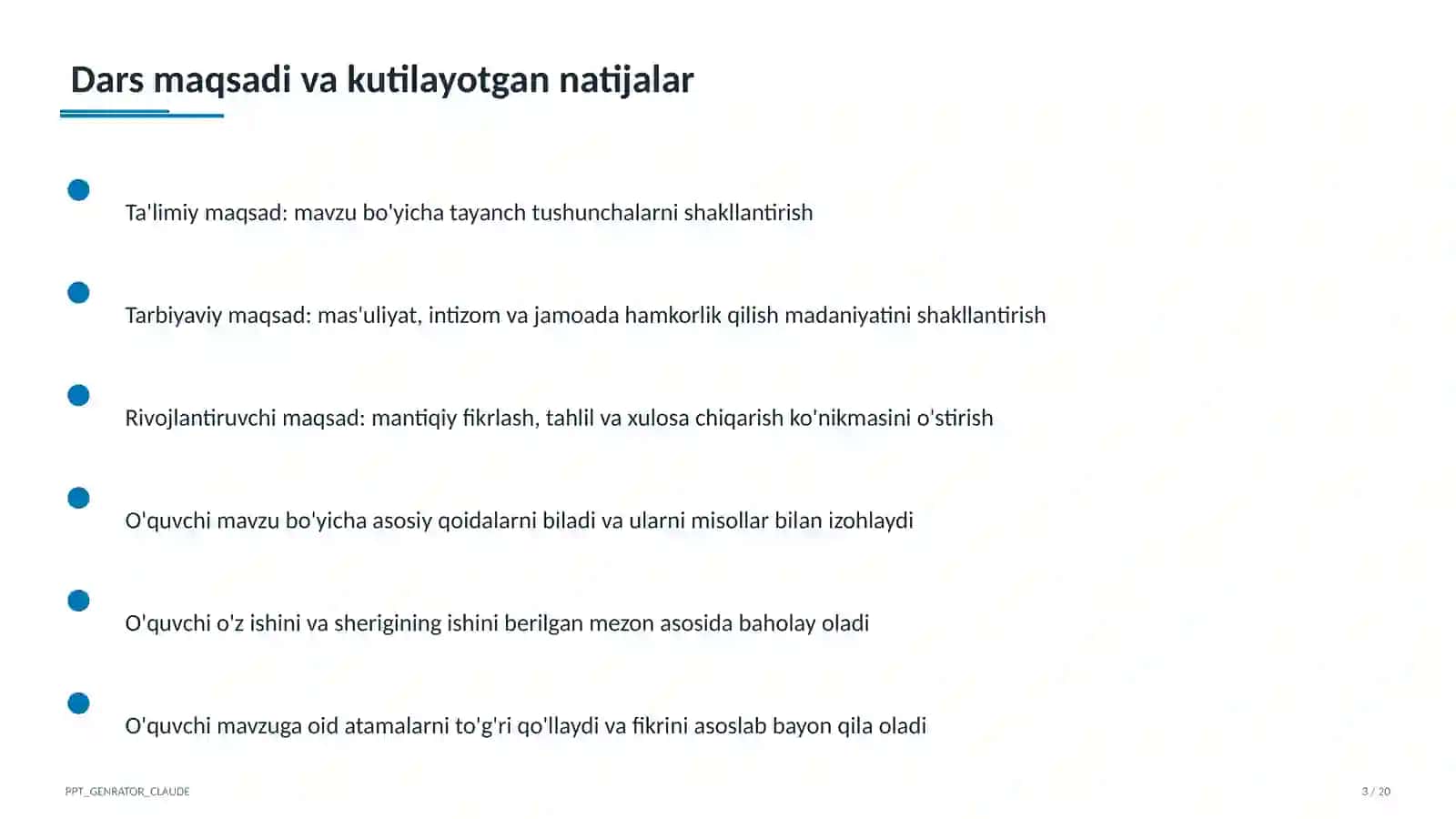 Tabiatni muhofaza qilish va barqaror rivojlanish (11-sinf) 3