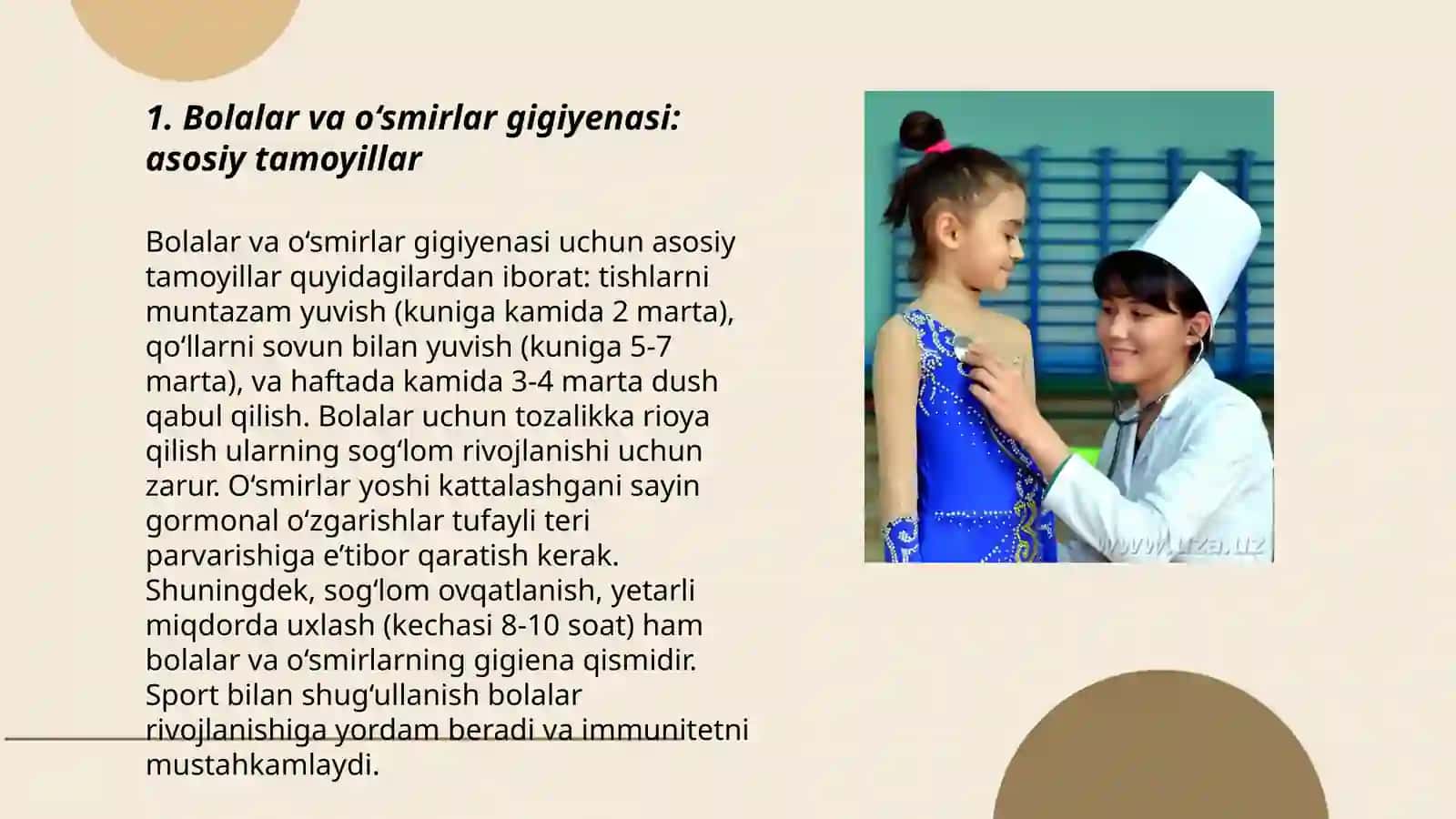 Bolalar va O'smirlar Gigiyenasi 3