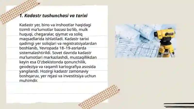 Kadastr Tadqiqotlari Va Ularning Ahamyati 3