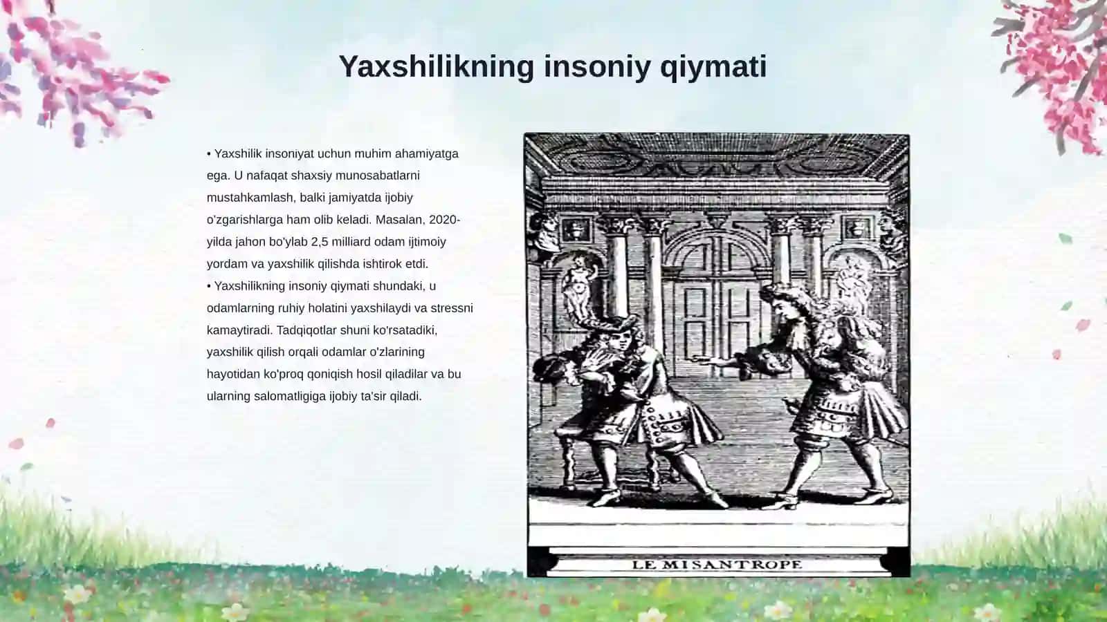 Yaxshilikning insoniy qiymati 3