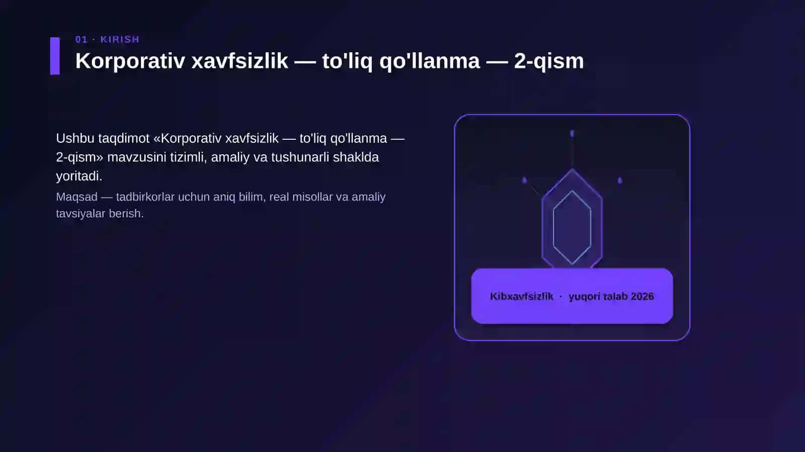 Korporativ xavfsizlik — to'liq qo'llanma — 2-qism 3