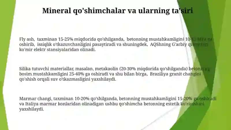 Yuqori Mustahkam Betonlar Tayyorlash Usullari va Innovatsion Texnologiyalar 3