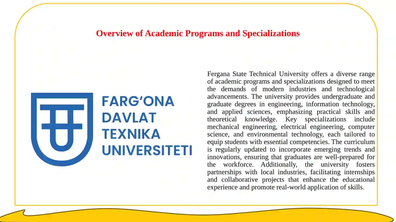 Fergana State Technical University 3