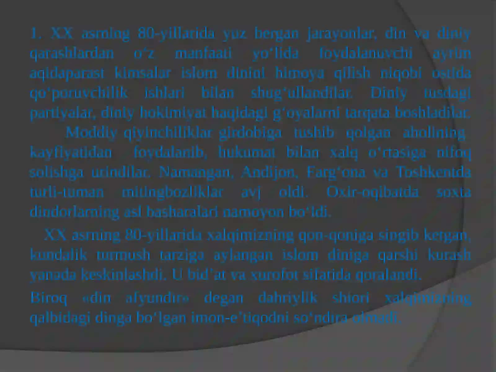 Dunyo dinlari tarixisana 3