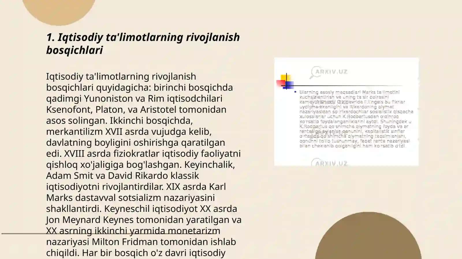 Iqtisodiy ta'limotlar tarixi 3