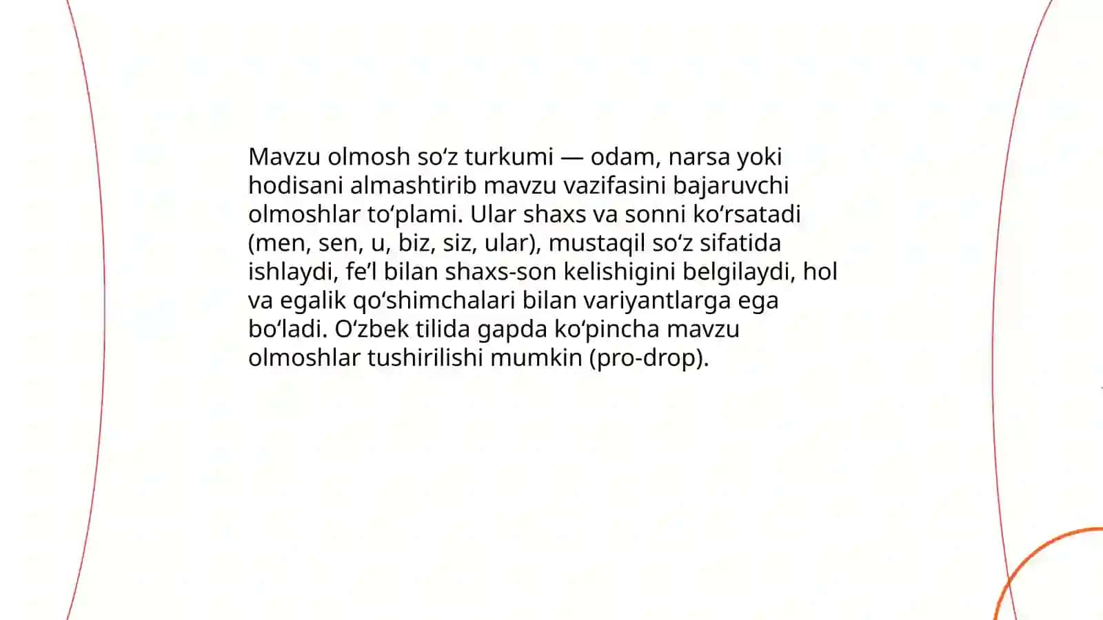 Mavzu olmosh soʻz turkumi 3