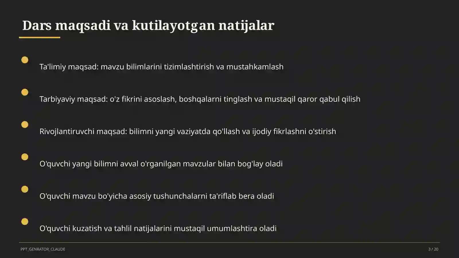 Dolzarb mavzular - maktab va o'qituvchilar (2026) - o'quvchilar uchun 3