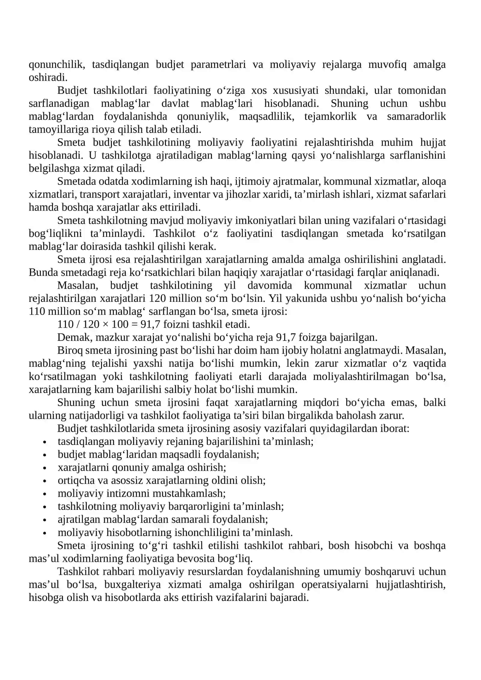 BUDJET TASHKILOTLARIDA SMETA IJROSINI NAZORAT QILISH VA TAHLIL ETISH 3