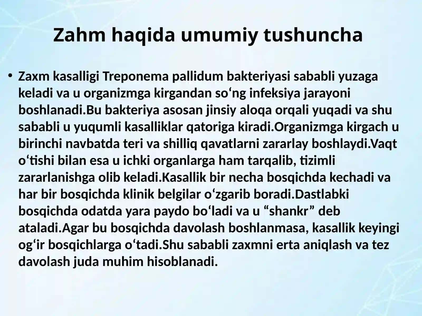 Zahm (Sifilis) ga qarshi vositalar 3