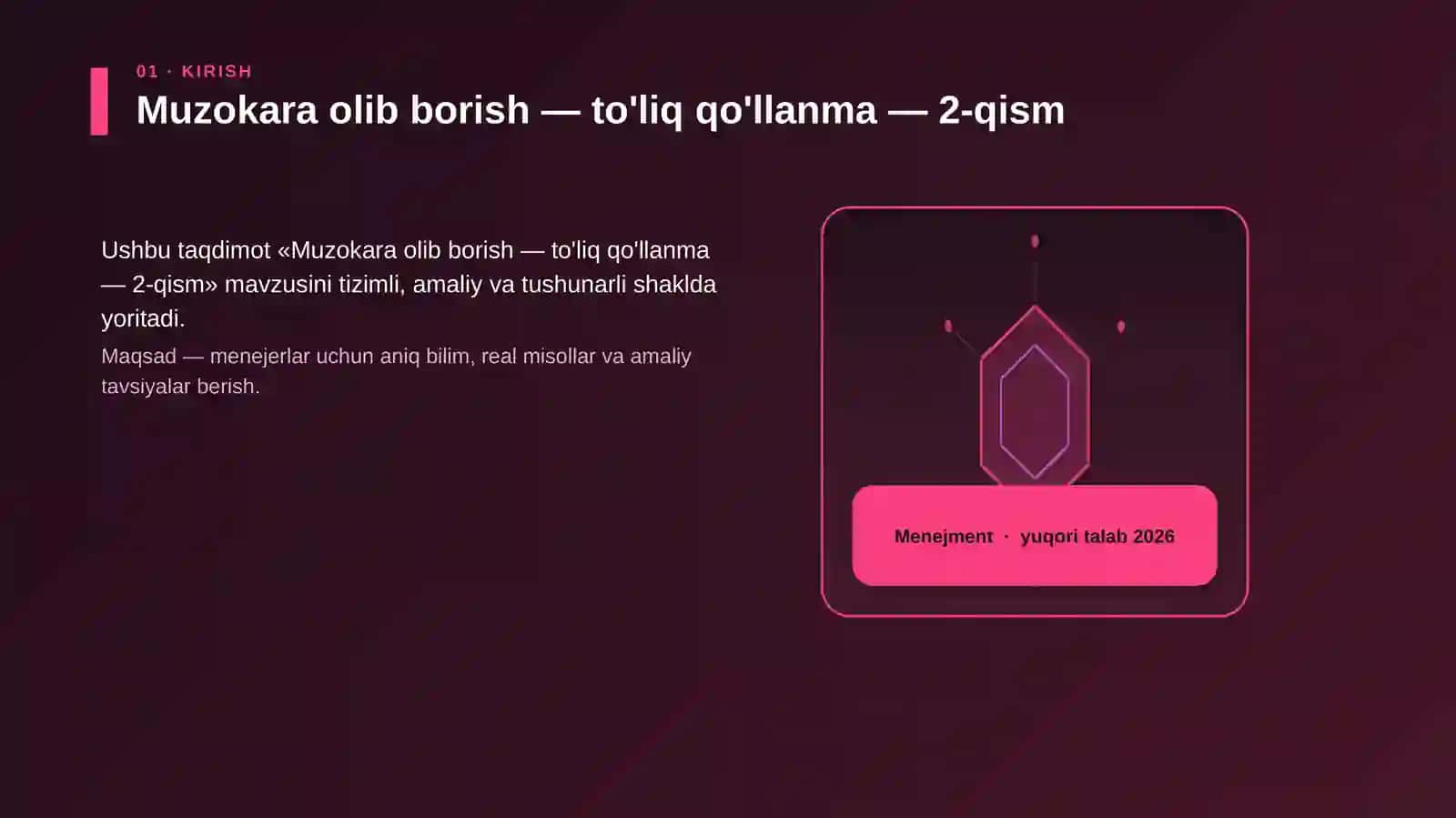 Muzokara olib borish — to'liq qo'llanma — 2-qism 3