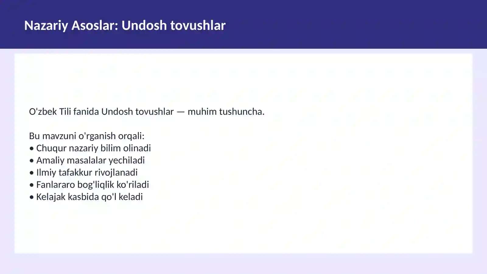 O'ZBEK TILI Fonetika asoslari 3