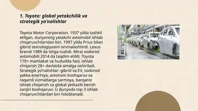 Jaxonning yetakchi avtomobil ishlab chiqaruvchilari 3