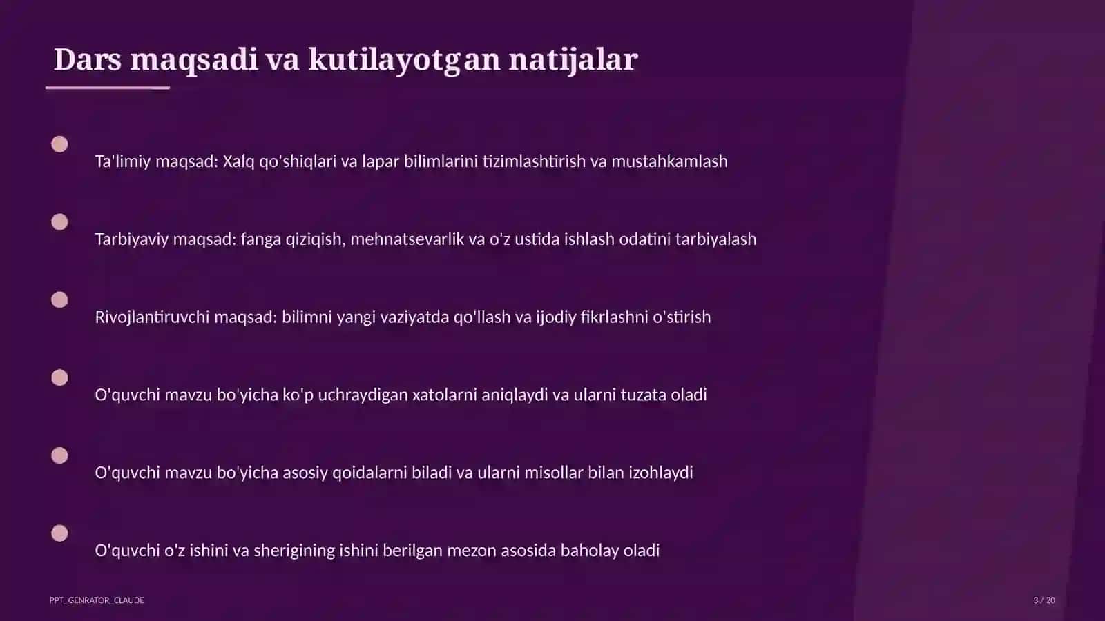 Xalq qo'shiqlari va lapar (3-sinf) 3