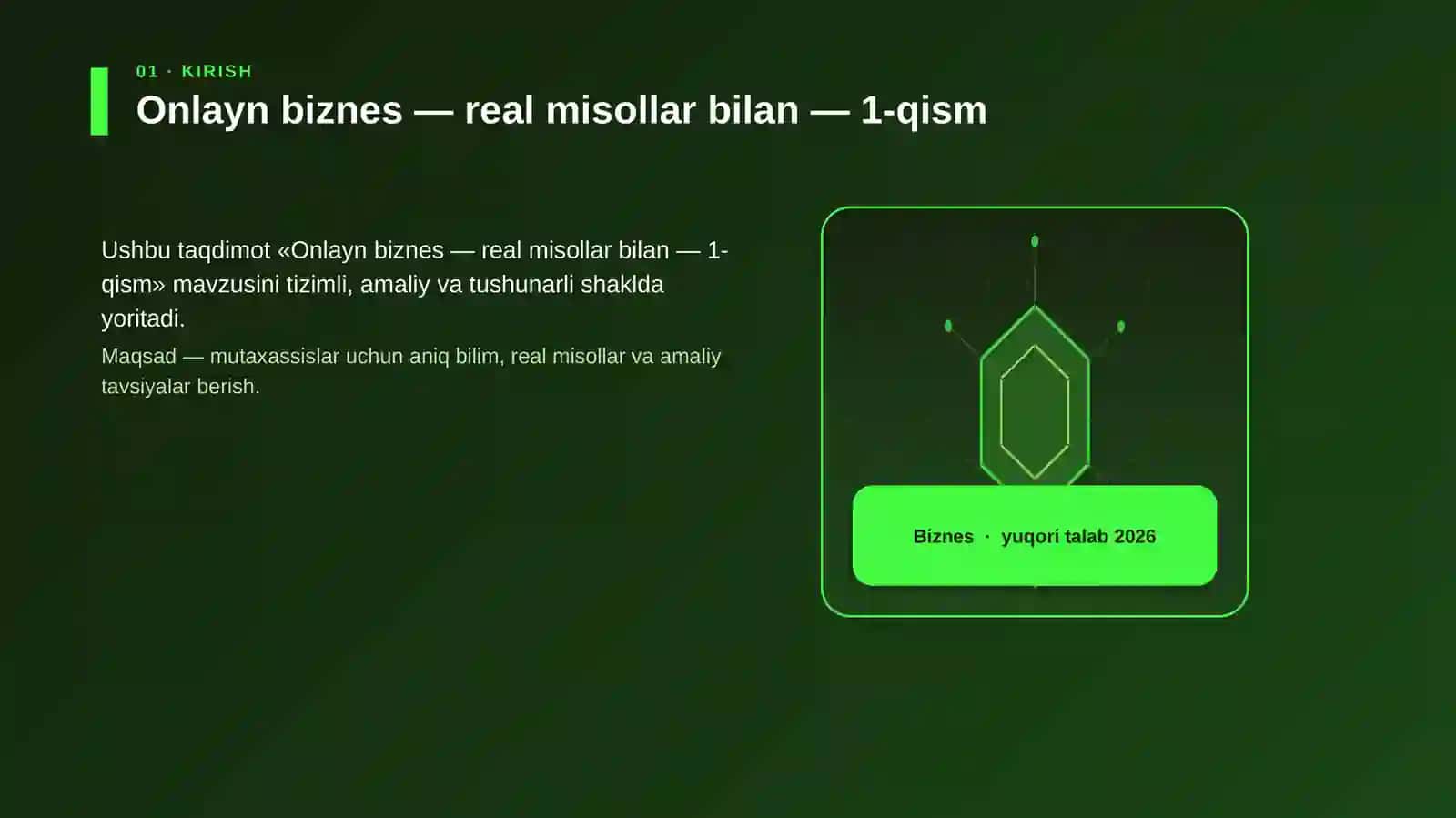 Onlayn biznes — real misollar bilan — 1-qism 3