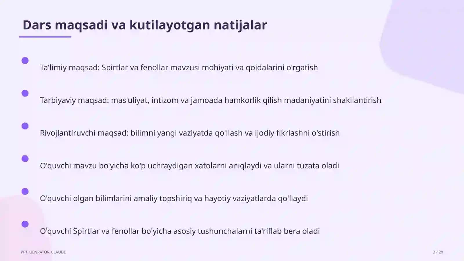 Spirtlar va fenollar (10-sinf) 3