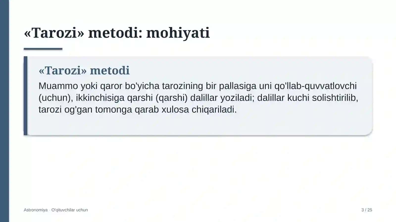 astronomiya darslarida tarozi metodidan foydalanish 9155 3