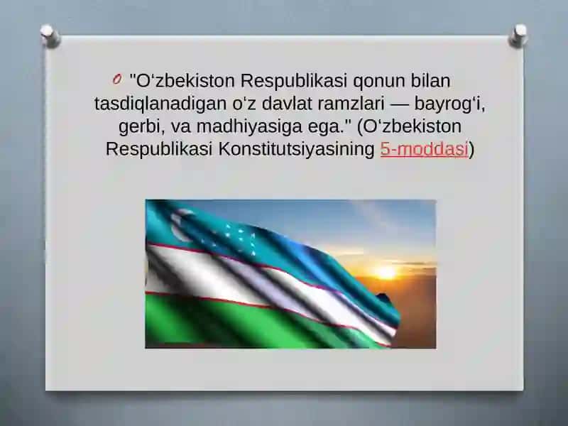 O'zbekiston Respublikasi Davlat bayrog'i 3