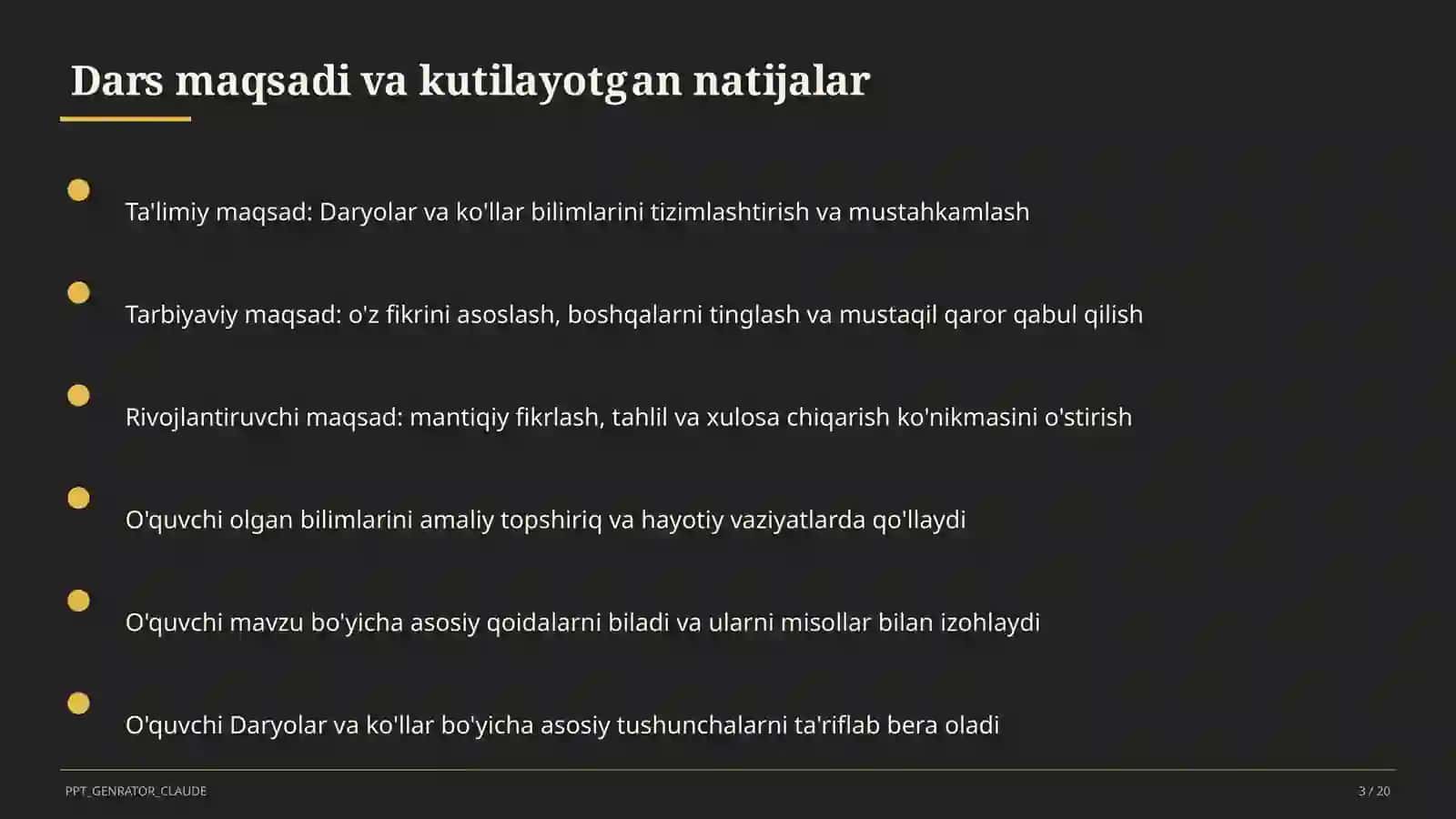 Daryolar va ko'llar (6-sinf) 3