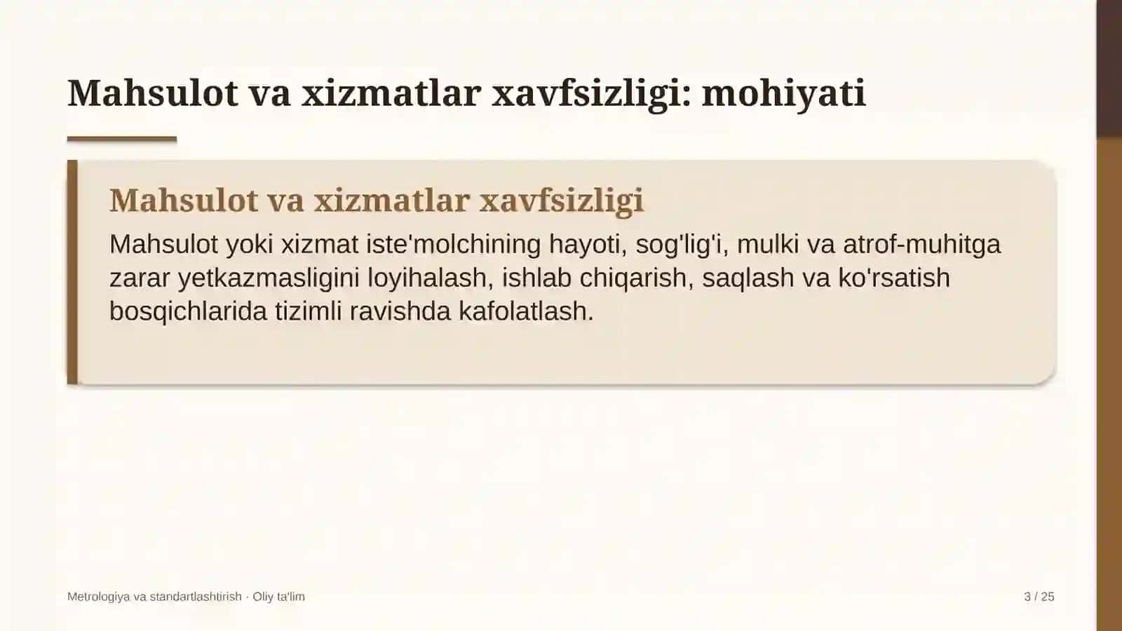 Ehtiyot qismlar do'konlarida mahsulot va xizmatlar xavfsizligini ta'minlash 3