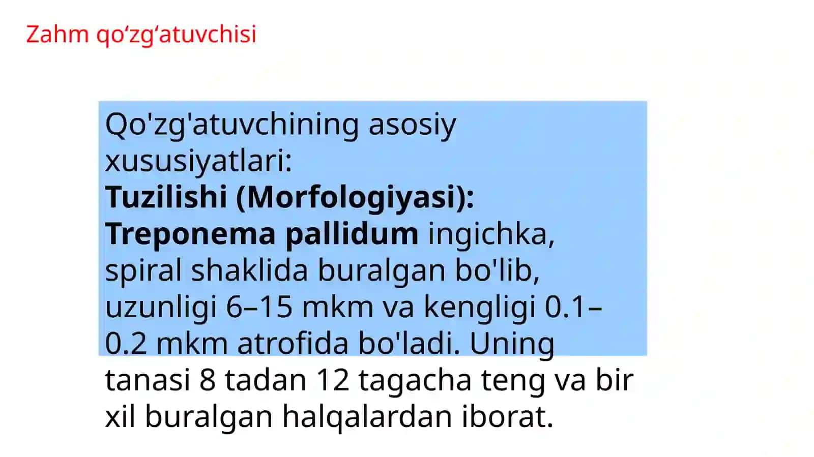 Zahm,qaytalama tif va leptosiporoz qoʻzgʻatuvchilari 3