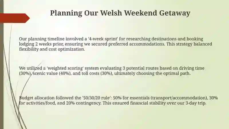 Planning Our Welsh Weekend Getaway 3