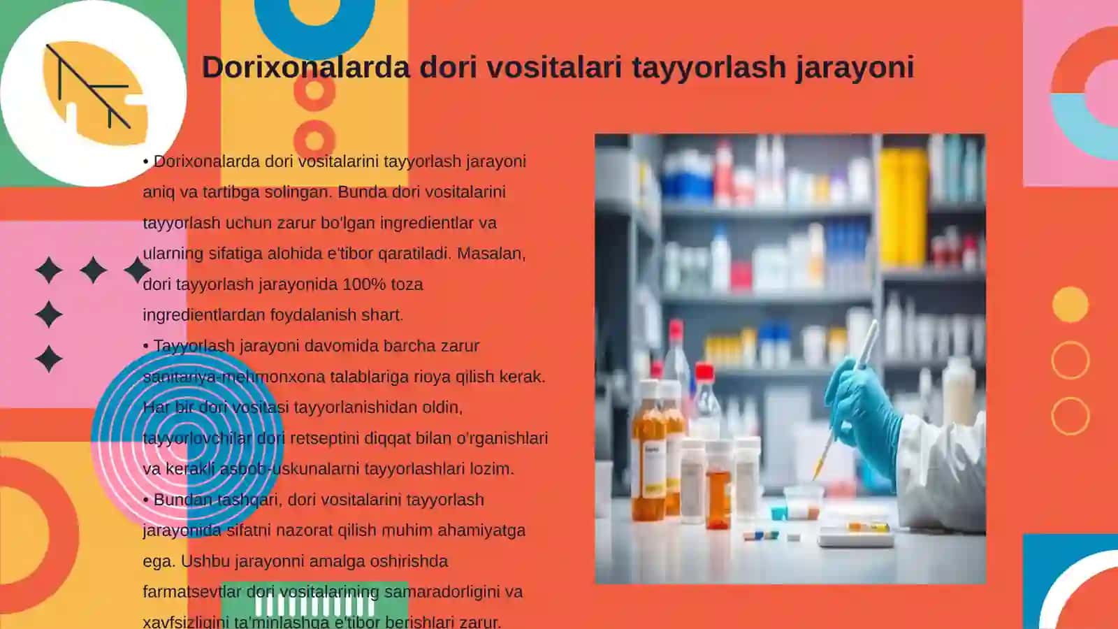 Dorixonalarda dori vositalari tayyorlash 3