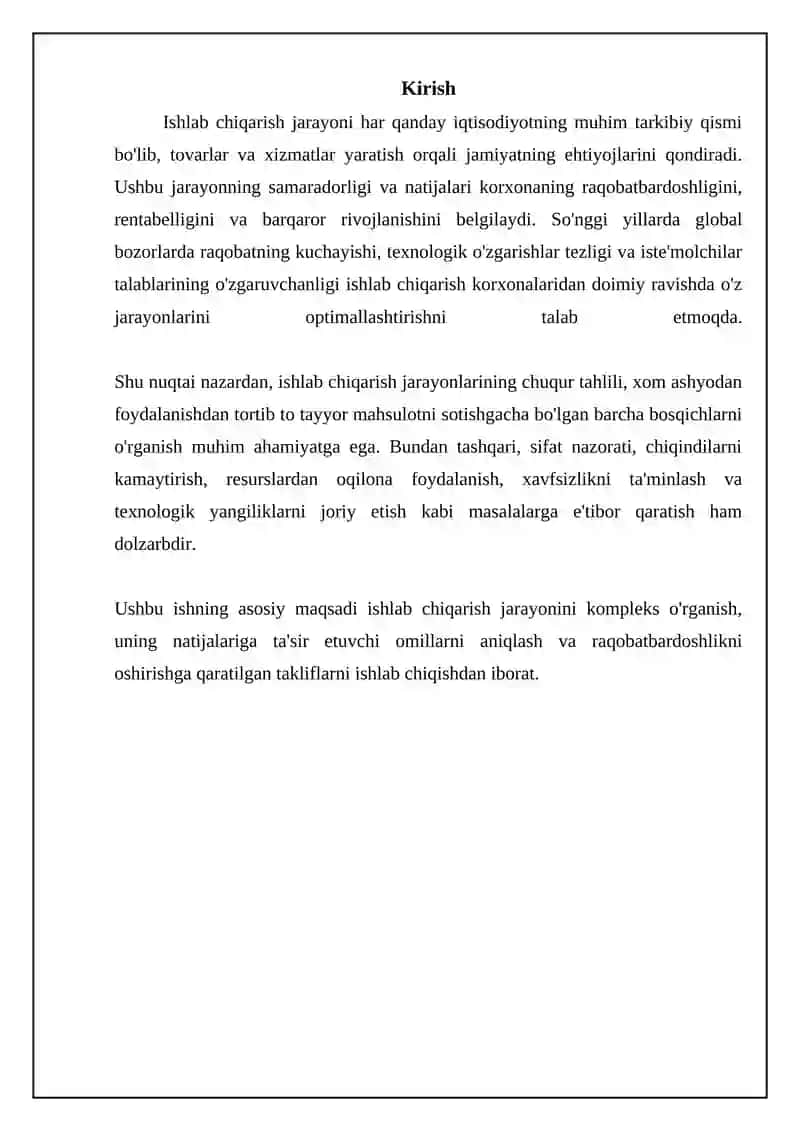 Ishlab chiqarish jarayoni va texnologiyalari 3