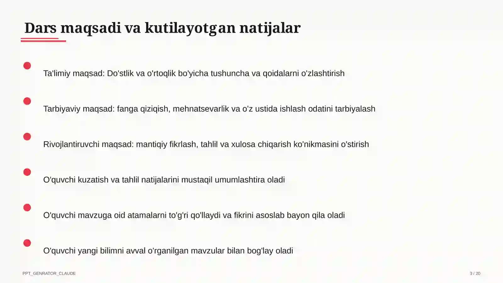 Do'stlik va o'rtoqlik (2-sinf) 3