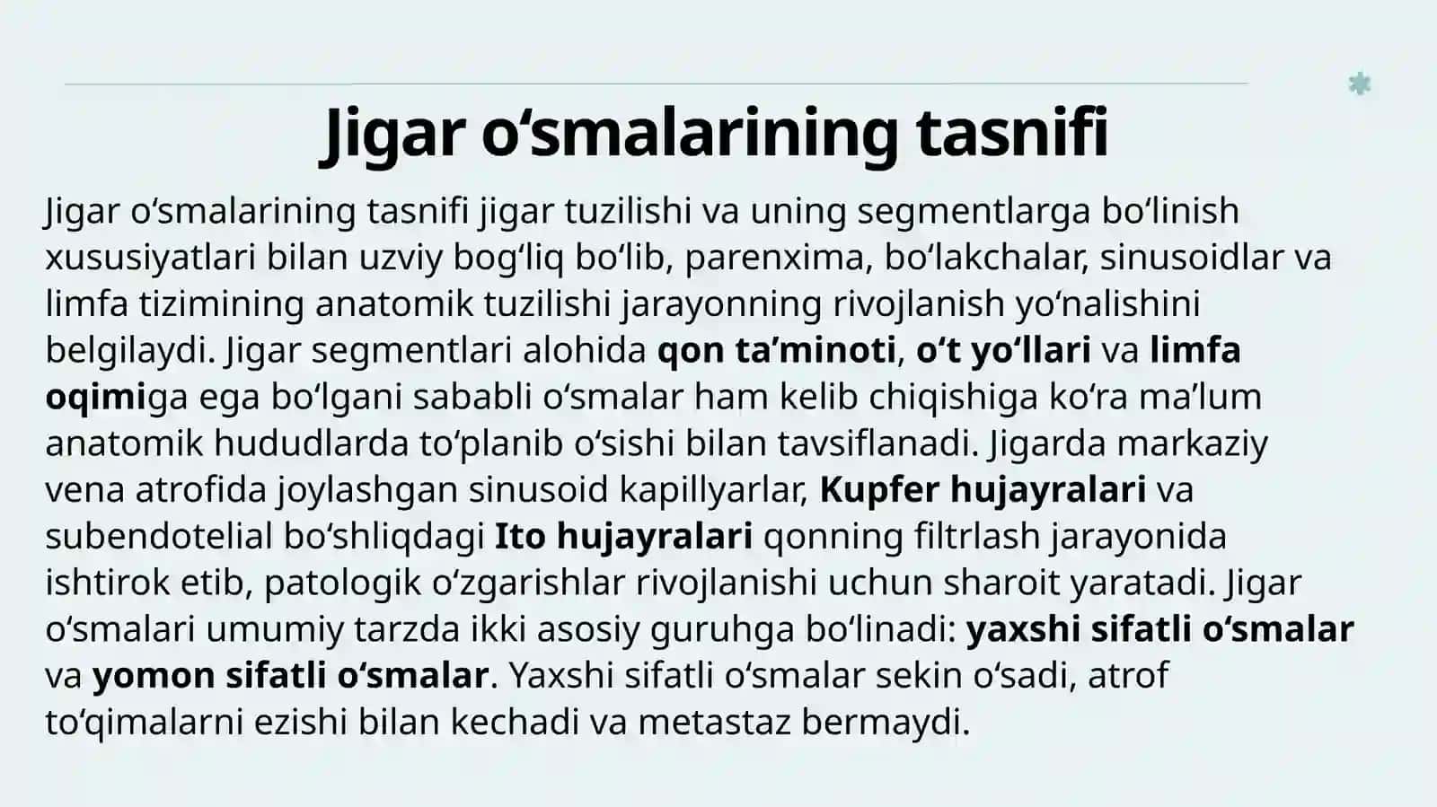 JIGAR O‘SMALARI 3