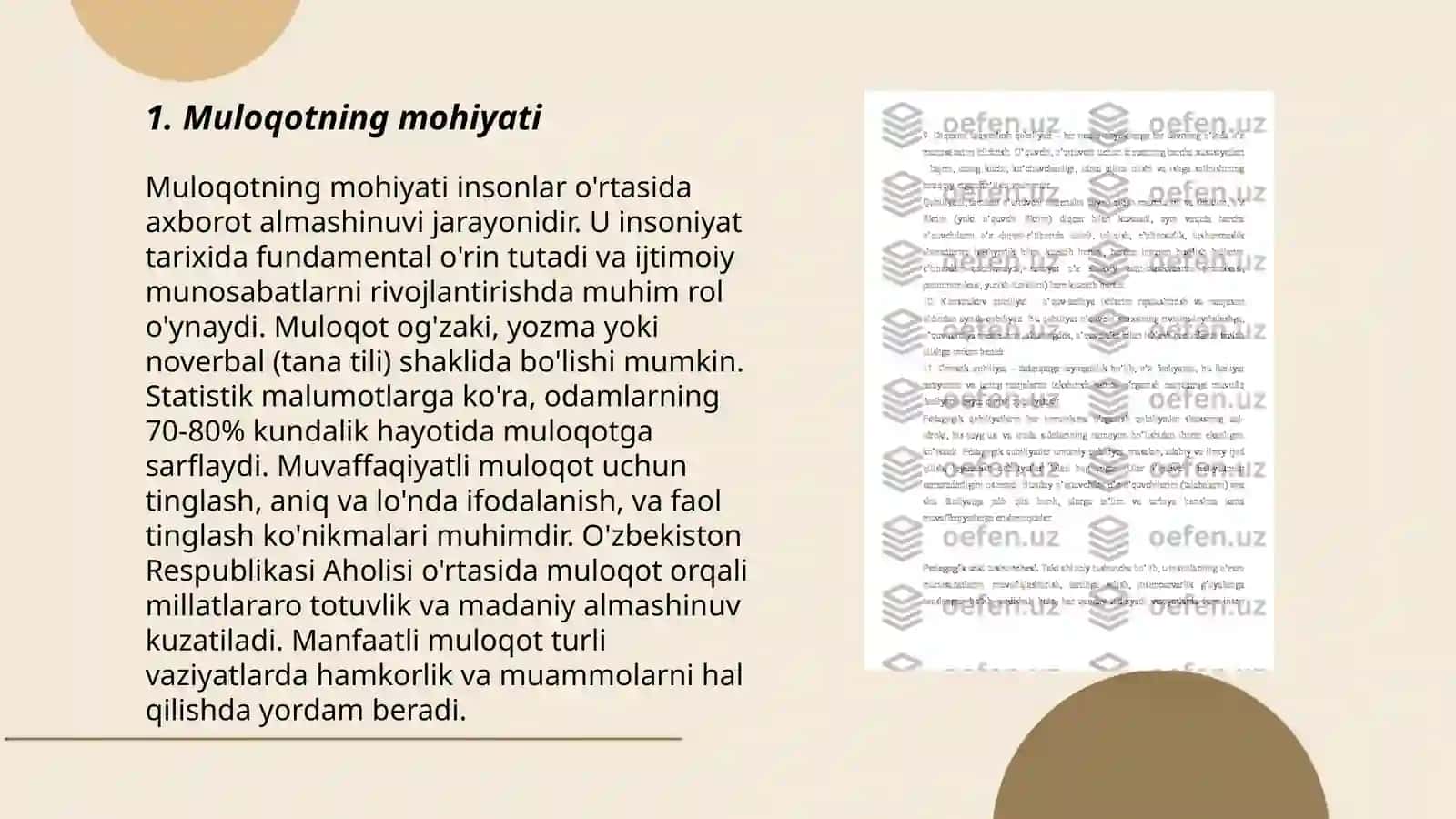 Muloqot haqida tushuncha. Pedagogik muloqat haqida tushuncha 3