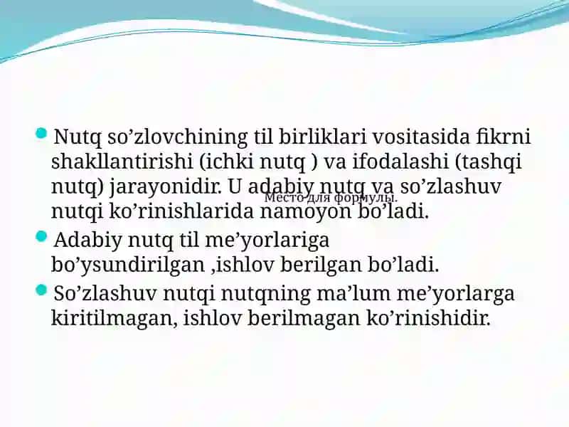 Nutq va uning ko'rinishlari 3