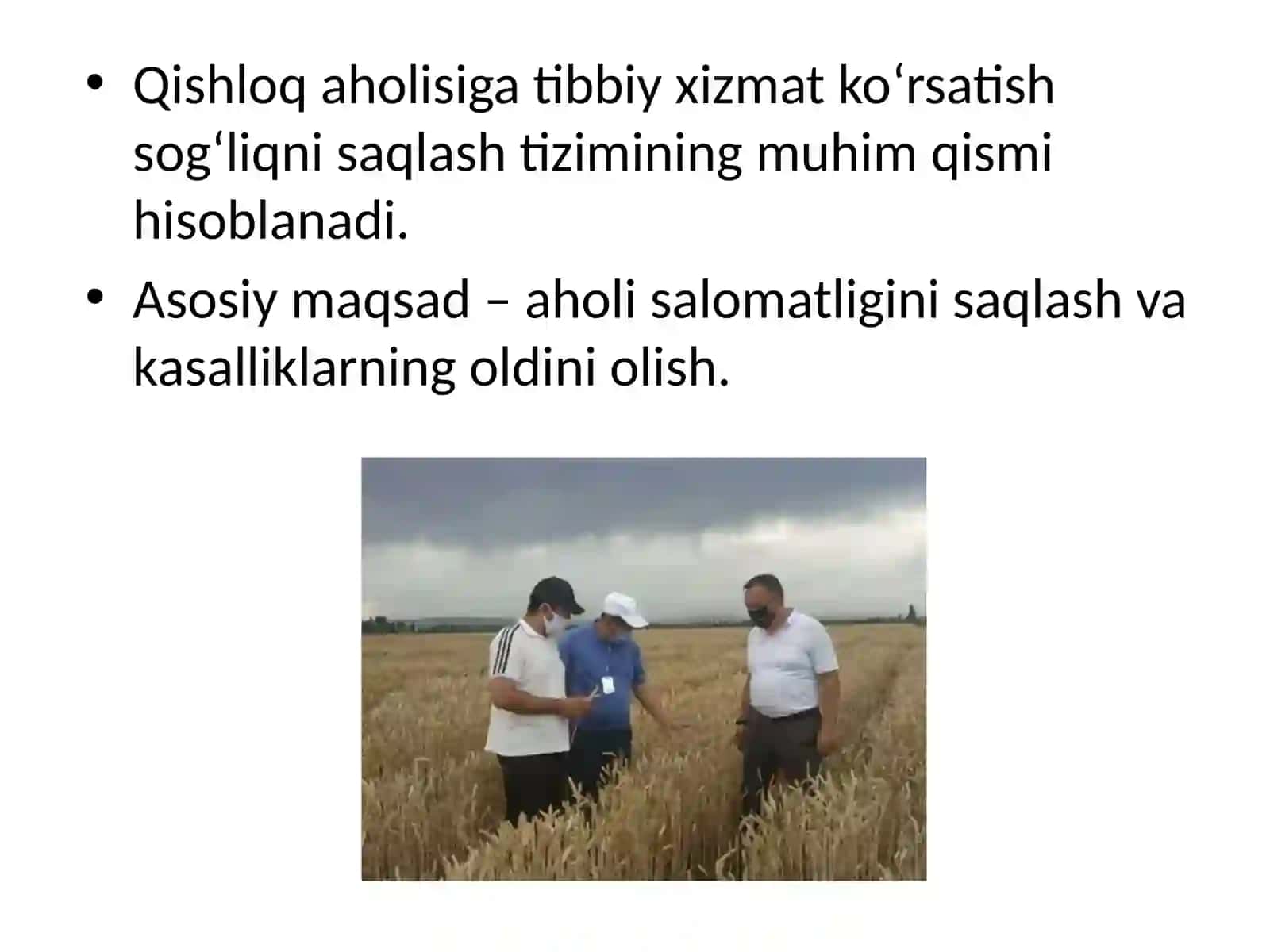 Qishloqaholisi G'atibbiy Xizmat Ko'rsatishni Uyushtirish Vabosi 3