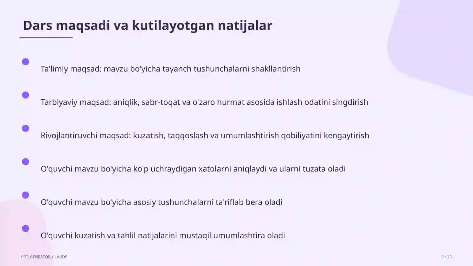 Kombinatorika elementlari: sanash qoidalari (6-sinf) 3