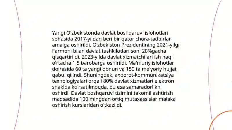 Yangi O'zbekistonda davlat boshqaruvi islohotlari 3