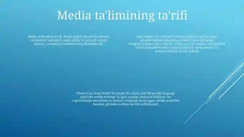 Aqsh MediataʼLimining KinotaʼLim BilanUygʻUnlashuvMasalasi 3