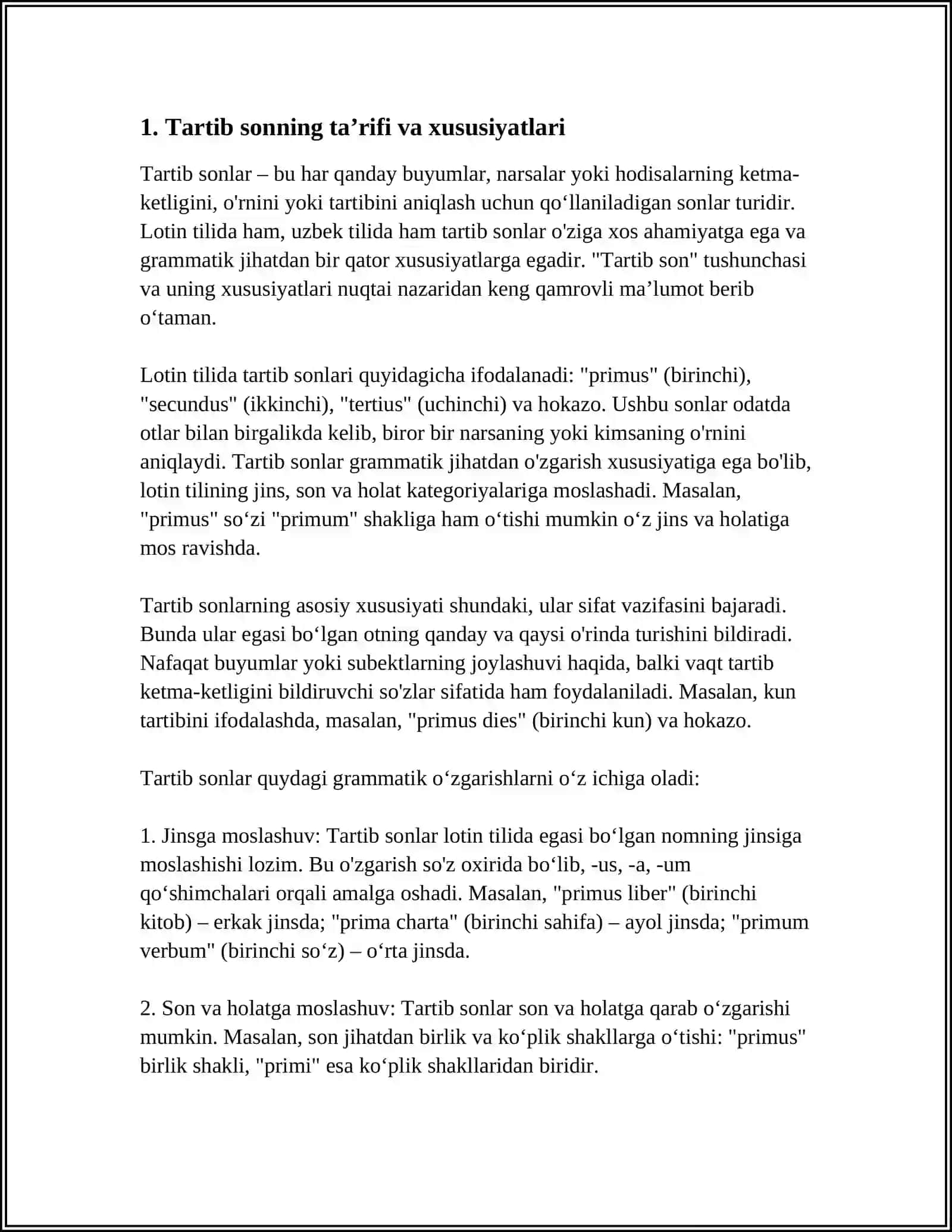 Tartib sonlar 3