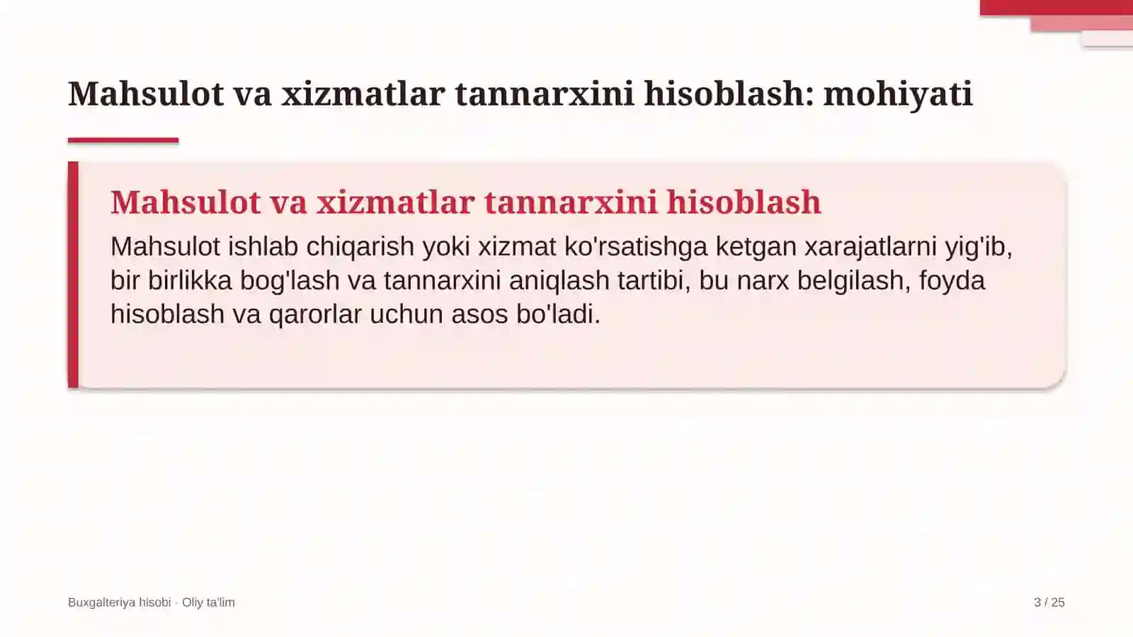 quvur transportida mahsulot va xizmatlar tannarxini hisoblash 3064 3
