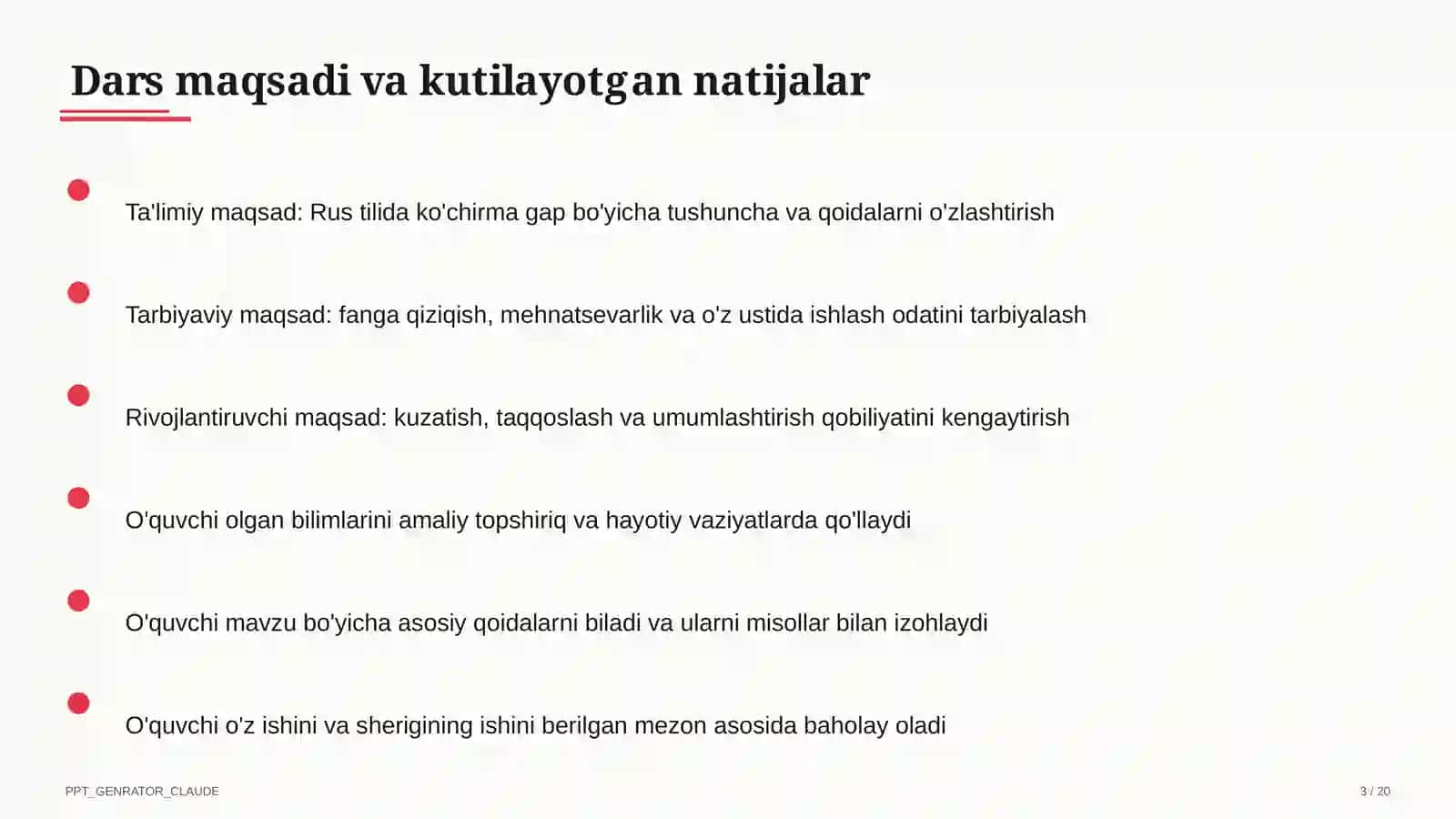 Rus tilida ko'chirma gap (9-sinf) 3