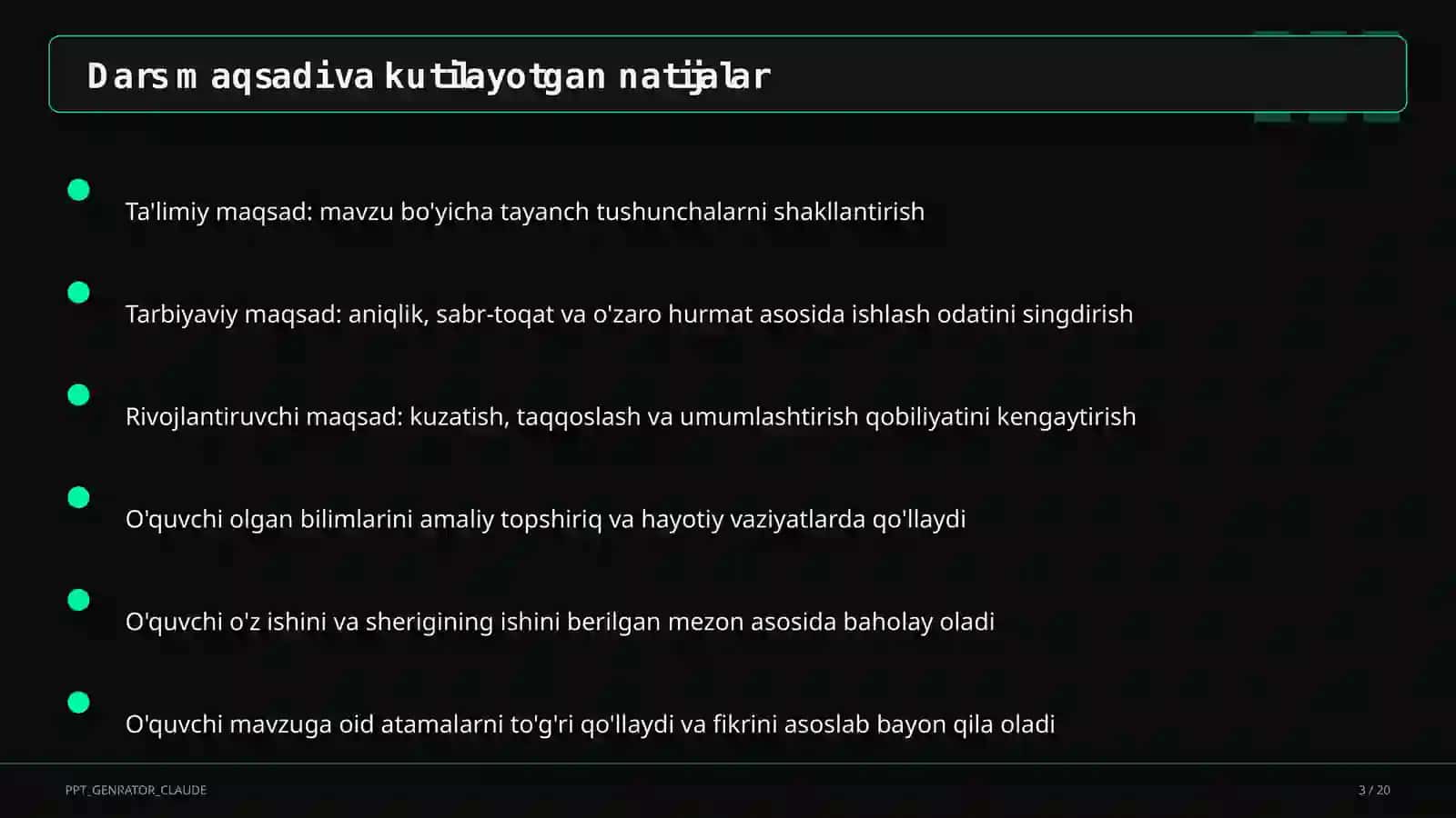 SMART maqsadlar asosida dars maqsadini belgilash 3