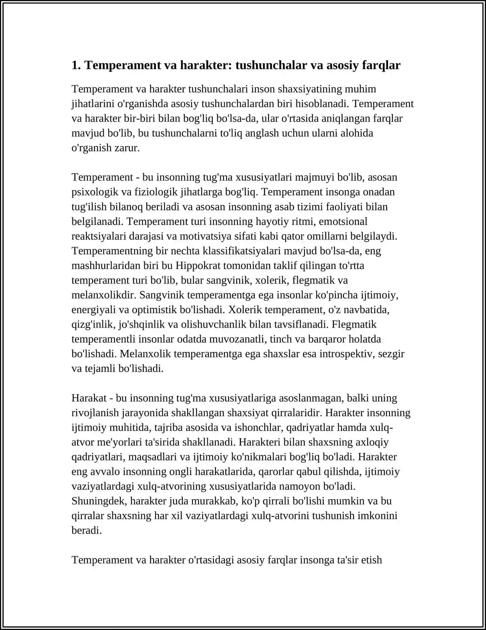 TEMPERAMENT VA HARAKTER 3