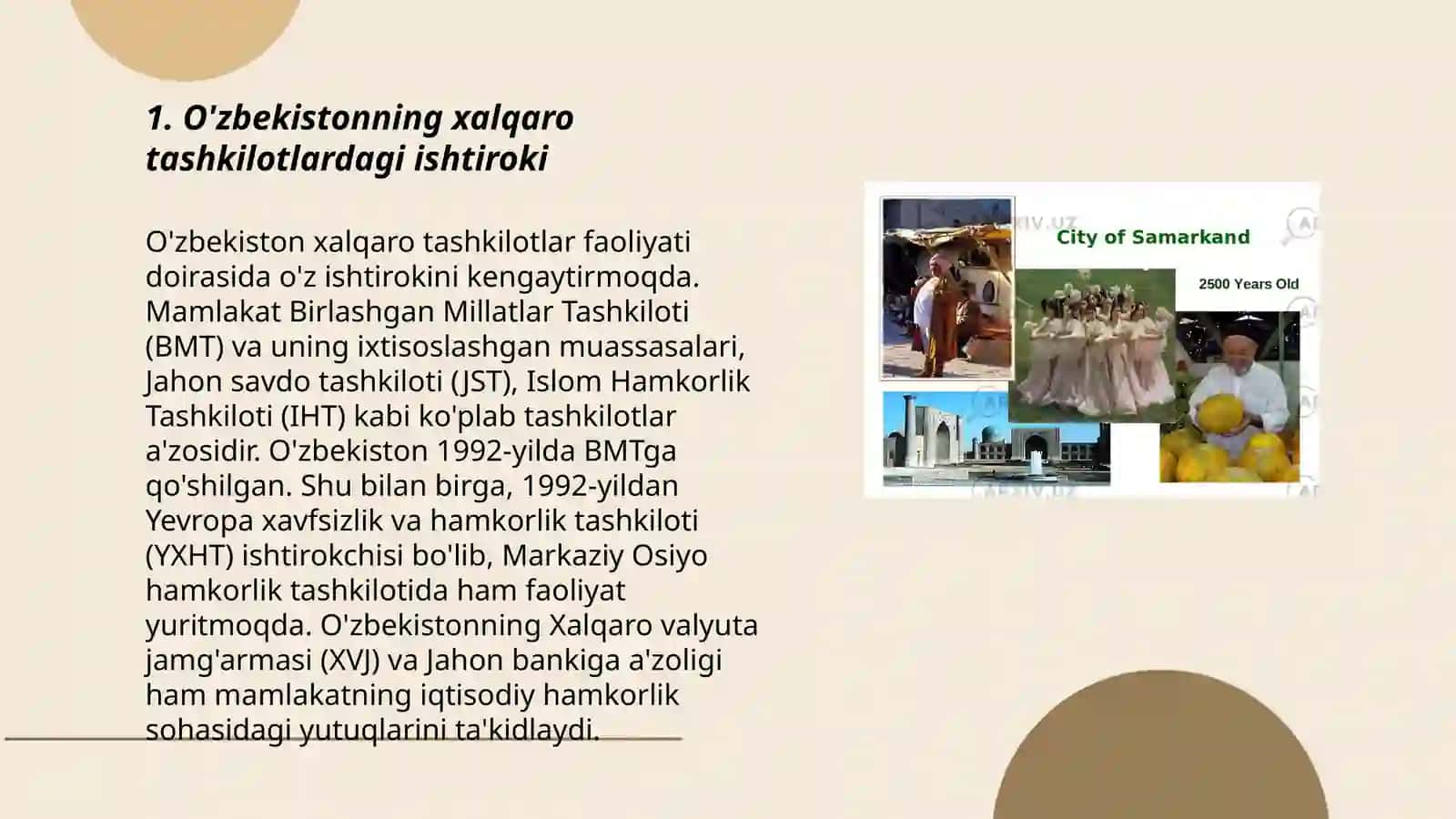 O'zbekiston va jahon hamjamiyati 3