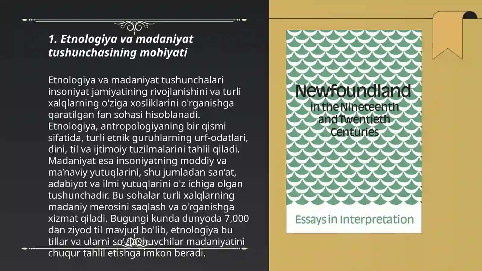 Etnologiyada madaniyat tushunchasi, ananaviy va moddiy madaniyat 3