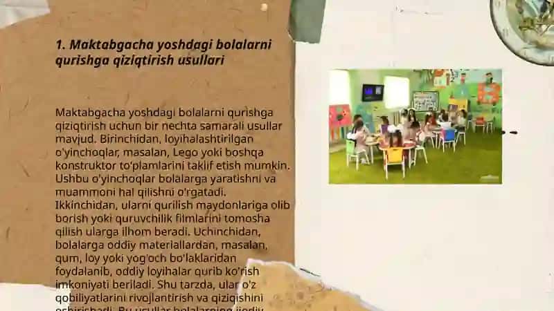 Maktabgacha ta'lim tashkilotlarining turli yosh guruhlarida qurish yasashga òrgatish metodlari 3