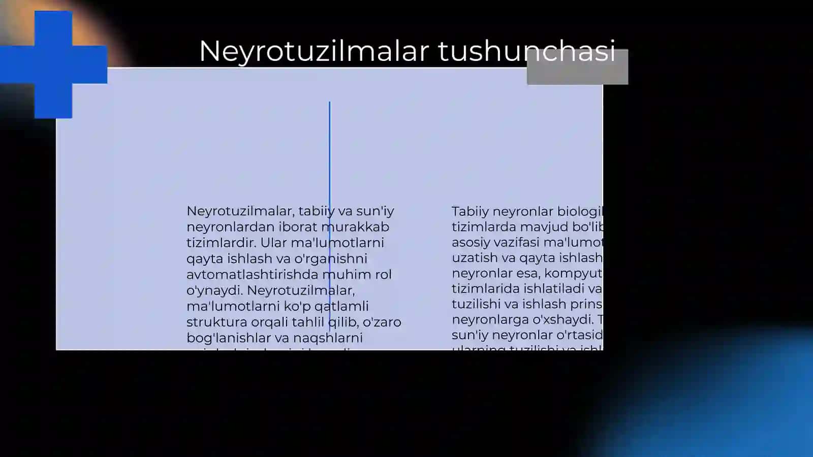 Neyrotuzilmalar va sun'iy neyronlar asoslari 3