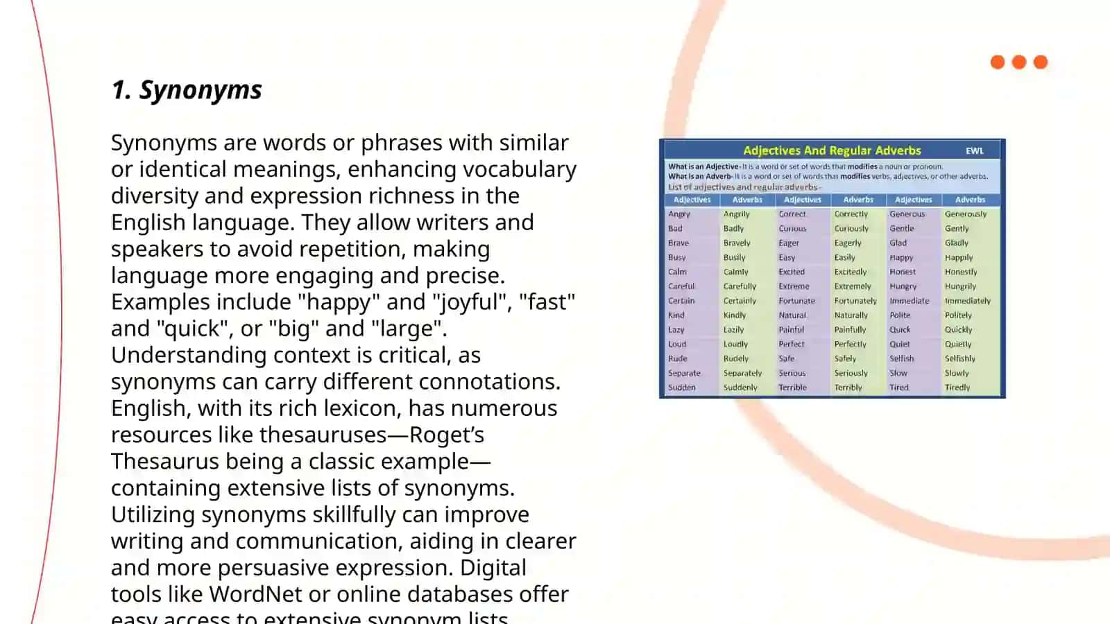 Synonyms 3